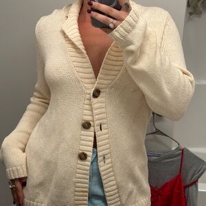 Lands' End Cream Women's Cardigan